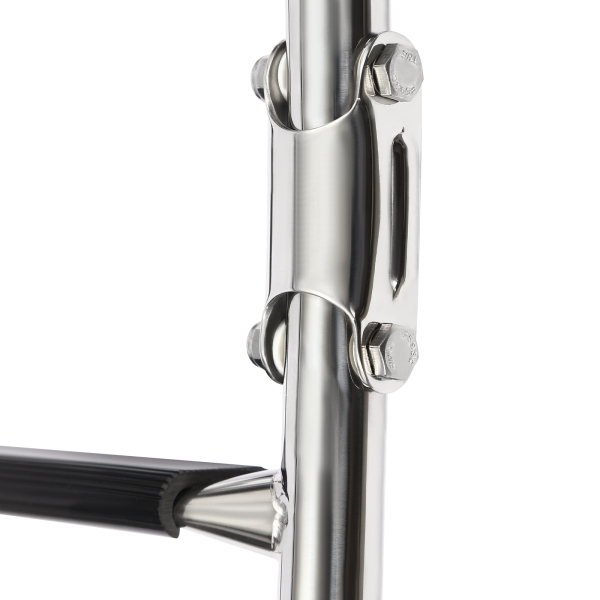 3 Step Folding Ladder Polished Stainless Steel Boat Pontoon Ladder Stainless Steel Ladder For Yachts Speedboats Fishing Boats