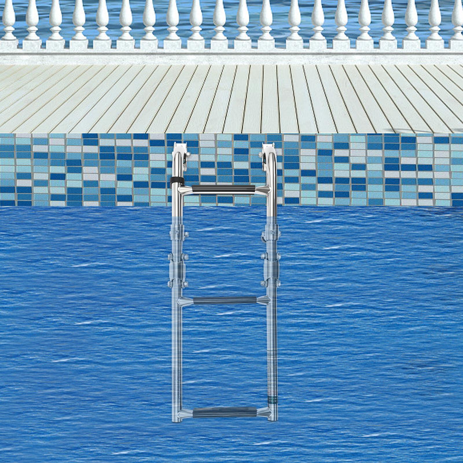 3 Step Folding Ladder Polished Stainless Steel Boat Pontoon Ladder Stainless Steel Ladder For Yachts Speedboats Fishing Boats 3 Step Folding Ladder Polished Stainless Steel Boat Pontoon Ladder Stainless Steel Ladder For Yachts Speedboats Fishing Boats