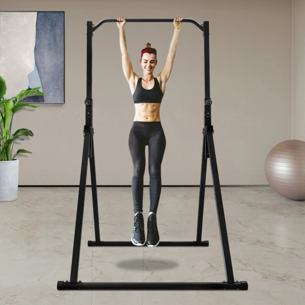 Triangular Pull Up Station Pull Up Bar for Home Gym Strength Training Equipment Adjustable Height Home Pull Up Bar 4.36*3.81ft Black Triangular Pull Up Station Pull Up Bar for Home Gym Strength Training Equipment Adjustable Height Home Pull Up Bar 4.36*3.81ft Black