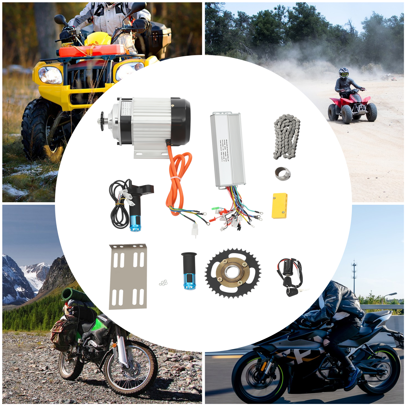 48V 1000W Electric Brushless Motor Kit, Electric Tricycle Motor Kit, E-Tricycle Brushless Motor