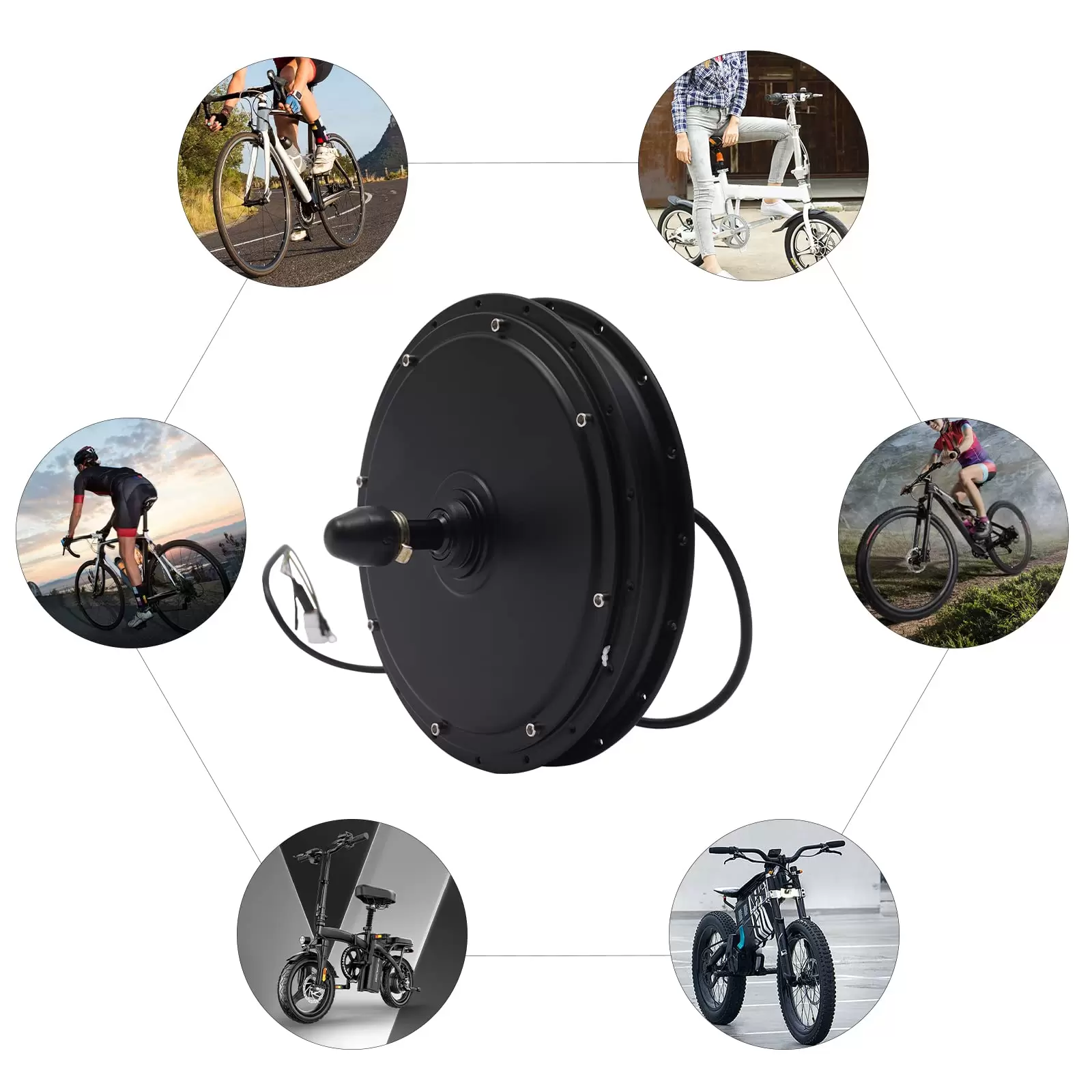 36V 500W Electric Hub Rear Motor - Fits 135mm - 5.31in Bike - Black 36V 500W Electric Hub Rear Motor - Fits 135mm - 5.31in Bike - Black
