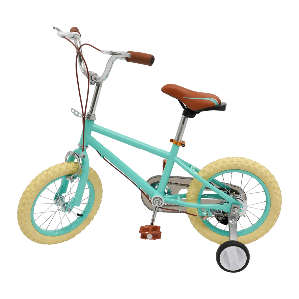 14 Inch Children's Bike With Training Wheels Stable Bike For Children Aged 3 To 7 Years Maximum Load 80Kg Suitable For City And Cycle Paths Dark Green