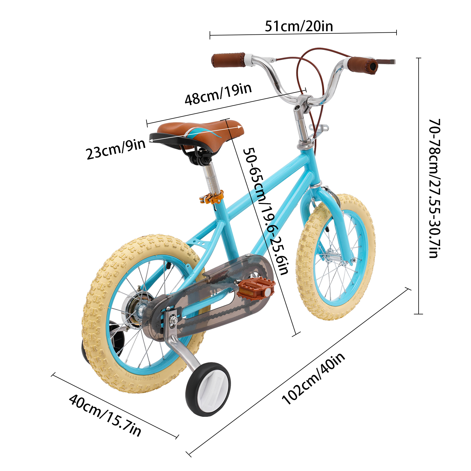14 Inch Children's Bicycle For Girls And Boys For Children Aged 3-4 Years And A Height Of 90-110 Cm In Towns Bike Paths And Other Roads Blue