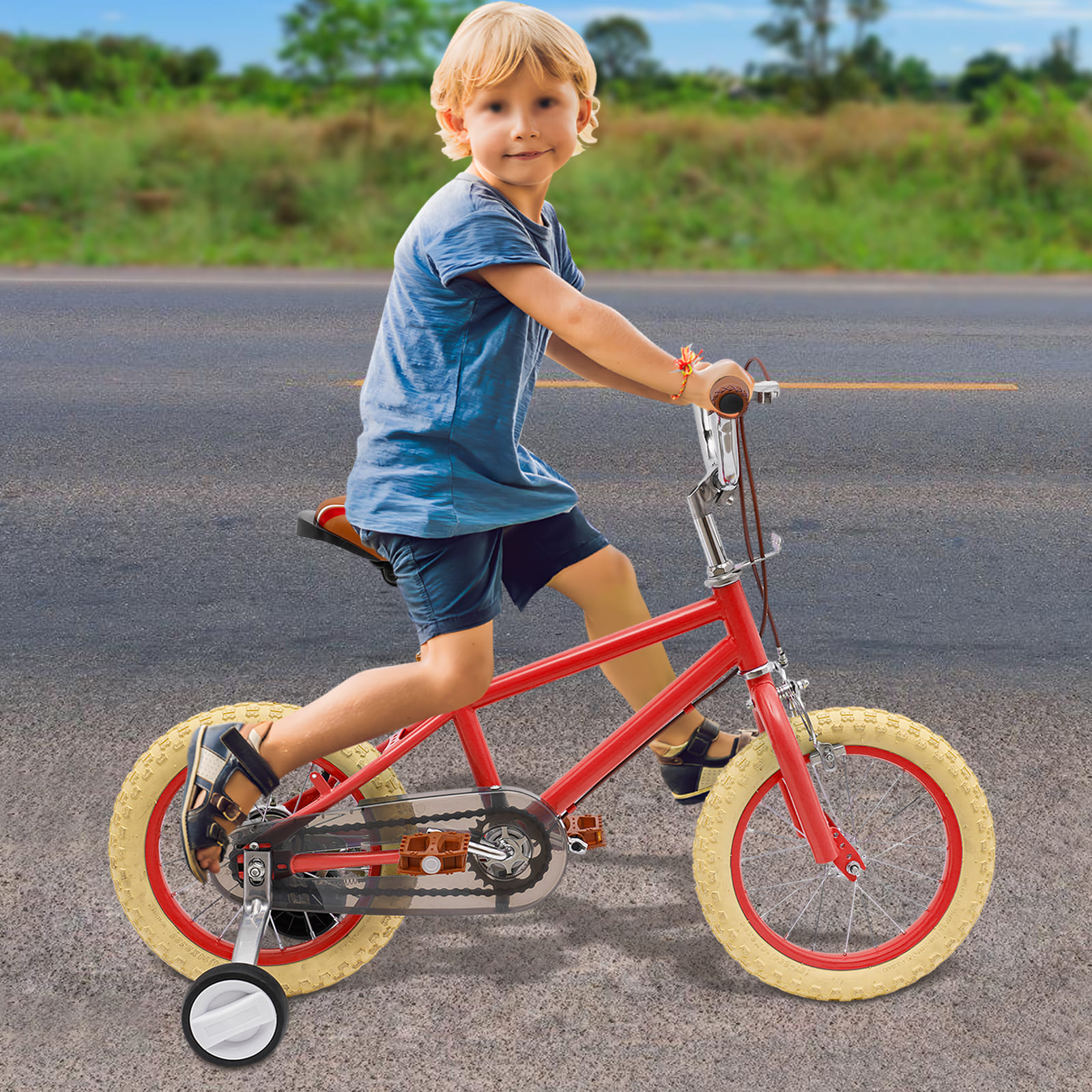 14 Inch Children's Bike With Training Wheels Stable Bike For Children Aged 3 To 7 Years Maximum Load 80 Kg Suitable For City And Cycle Paths Red 14 Inch Children's Bike With Training Wheels Stable Bike For Children Aged 3 To 7 Years Maximum Load 80 Kg Suitable For City And Cycle Paths Red