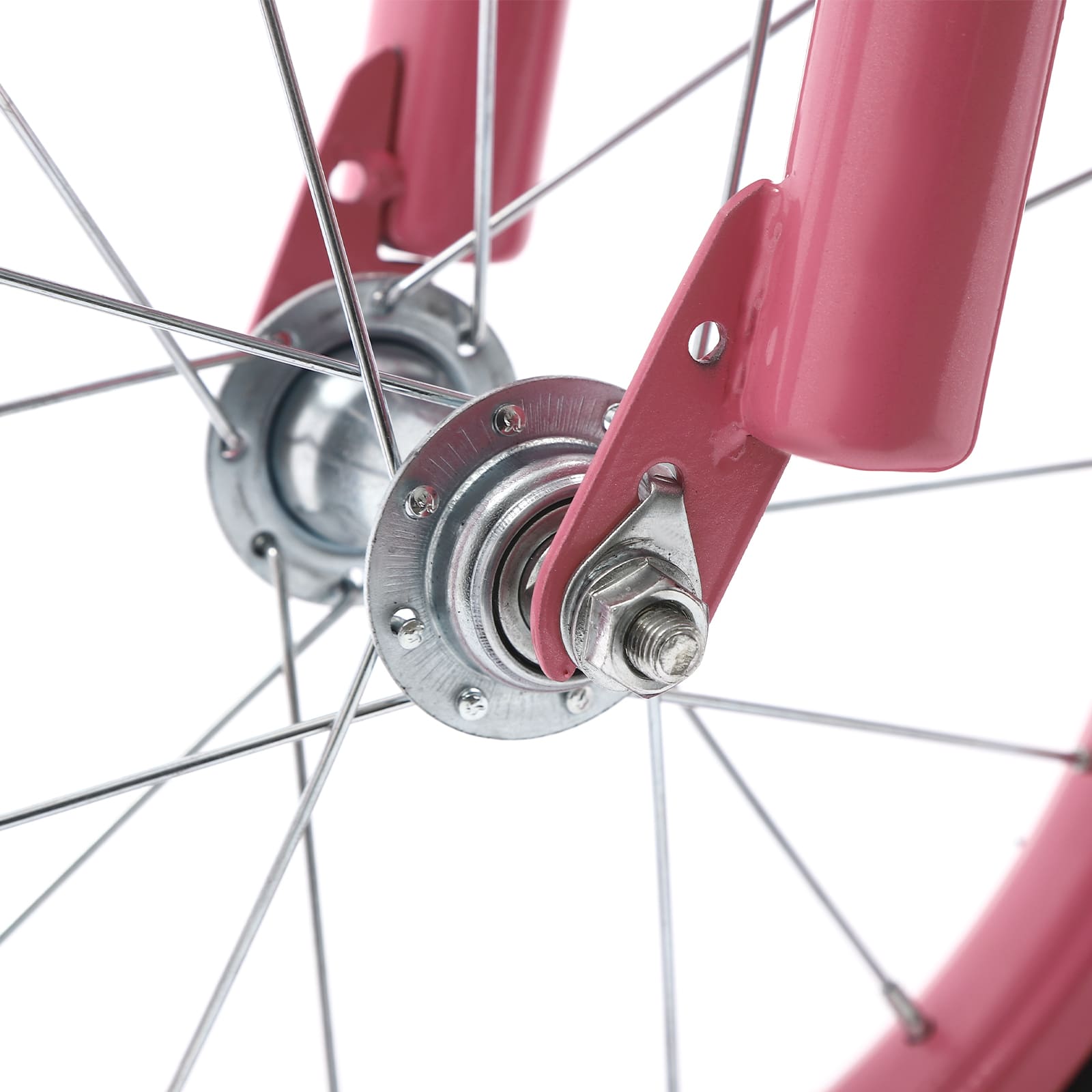 14-inch children's bike with stabilizing wheels and hand brake from 3 years old Balance and Pedal Learning Bicycle Children's Bicycle Pink