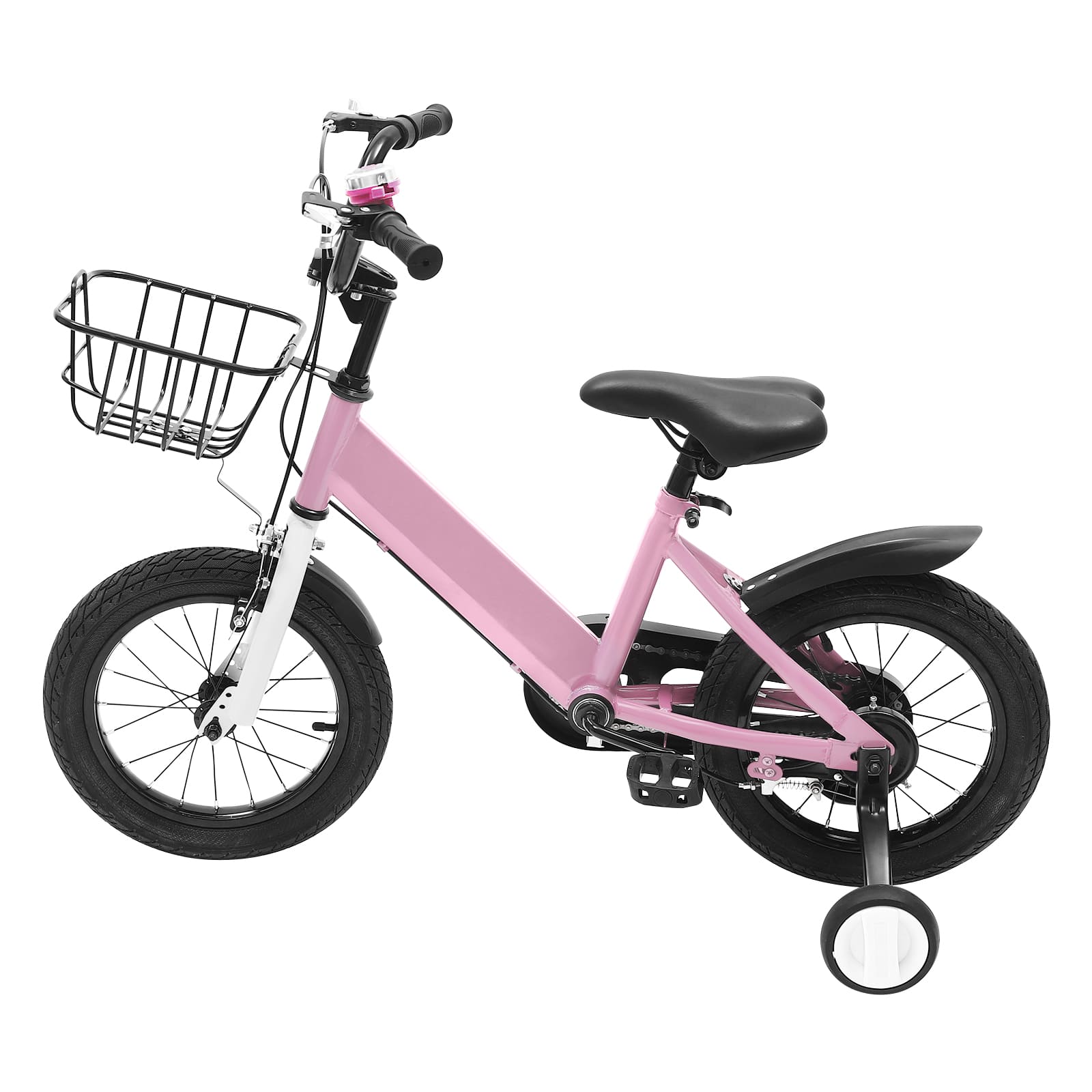 14 Inch Unisex Children's Bike with Auxiliary Wheel Coaster Brake Training Wheels Suitable Gift for 3-5 Years Old Children Pink 14 Inch Unisex Children's Bike with Auxiliary Wheel Coaster Brake Training Wheels Suitable Gift for 3-5 Years Old Children Pink
