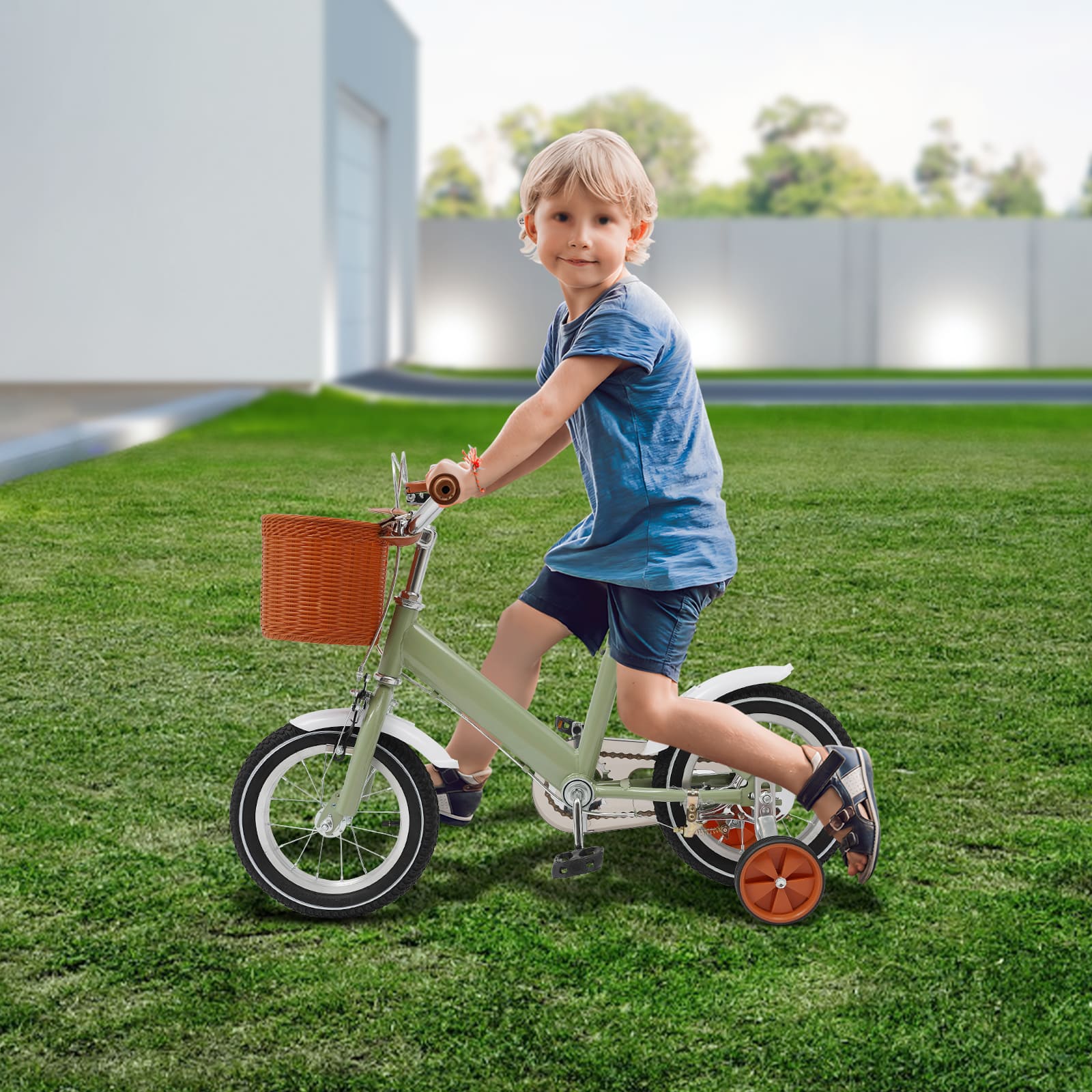 12 Inch Kids Bike, Balance and Pedal Learning Bike, 2-4 Years Old/80-110cm (Green) 12 Inch Kids Bike, Balance and Pedal Learning Bike, 2-4 Years Old/80-110cm (Green)