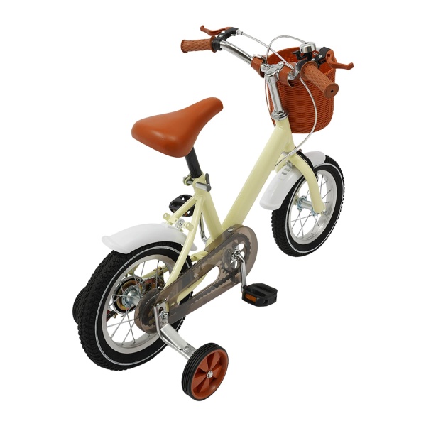 12 Inch Kids Bike, Balance and Pedal Learning Bike, 2-4 Years Old/80-110cm (White)
