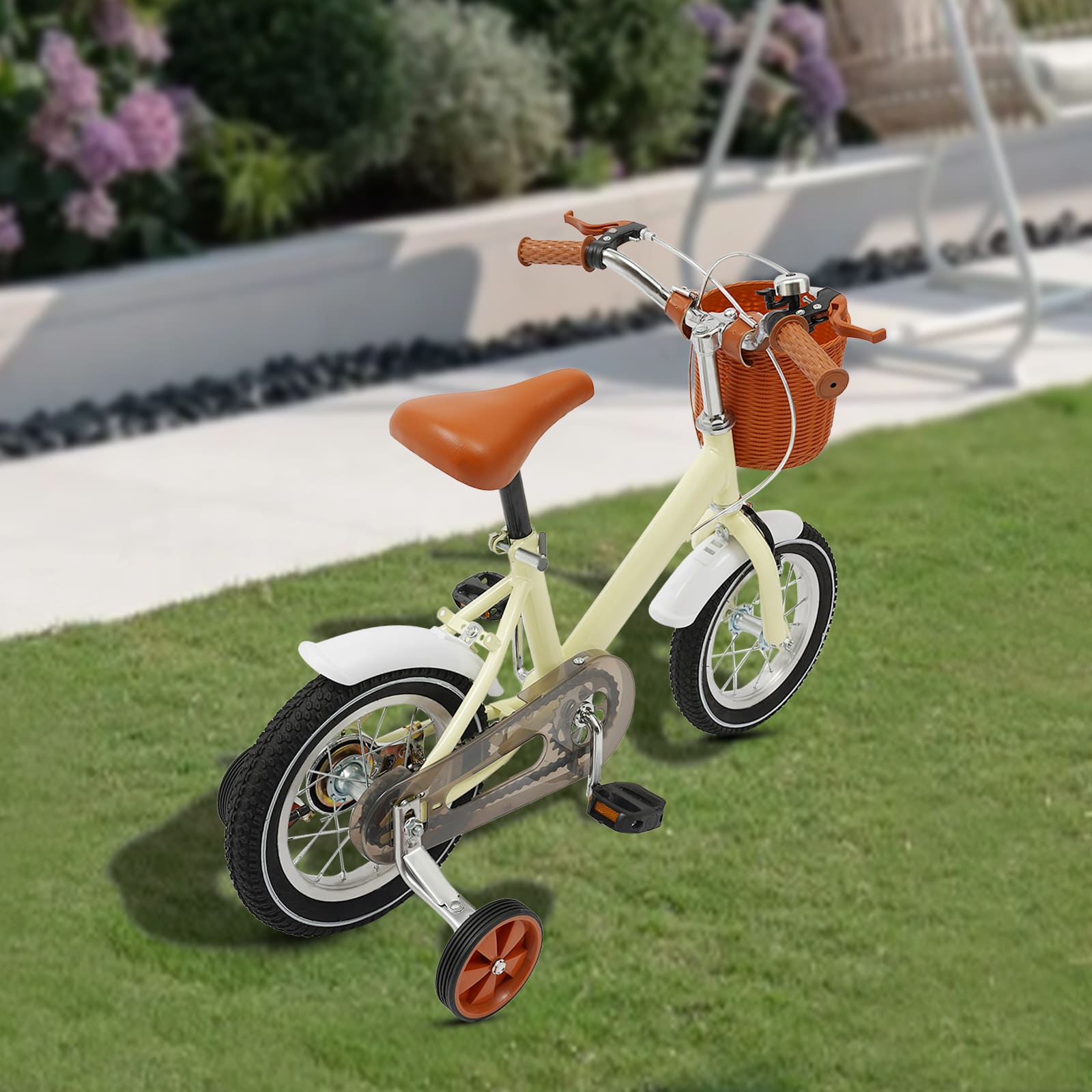 12 Inch Kids Bike, Balance and Pedal Learning Bike, 2-4 Years Old/80-110cm (White) 12 Inch Kids Bike, Balance and Pedal Learning Bike, 2-4 Years Old/80-110cm (White)