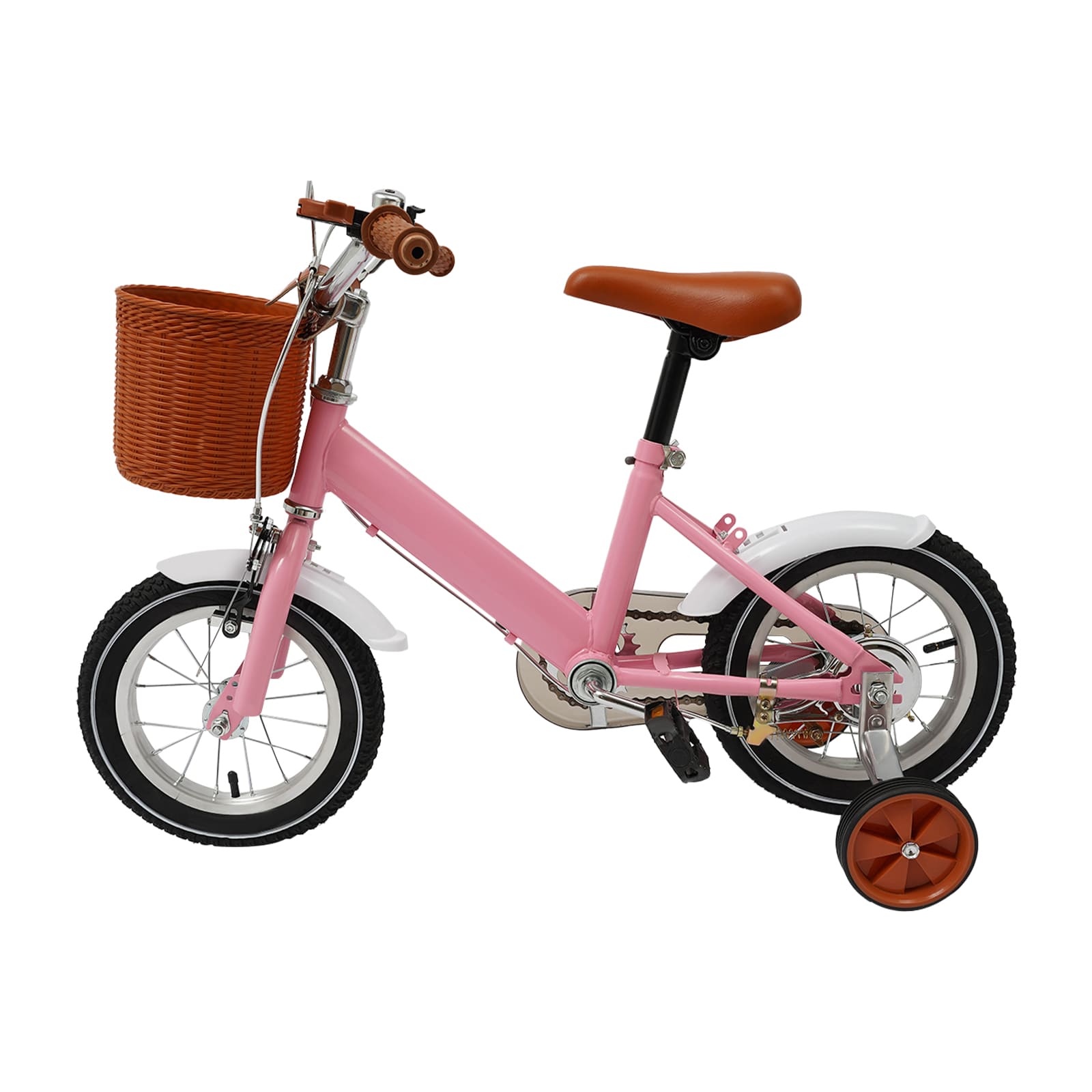 12 Inch Kids Bike, Balance and Pedal Learning Bike, 2-4 Years Old/80-110cm (Pink)