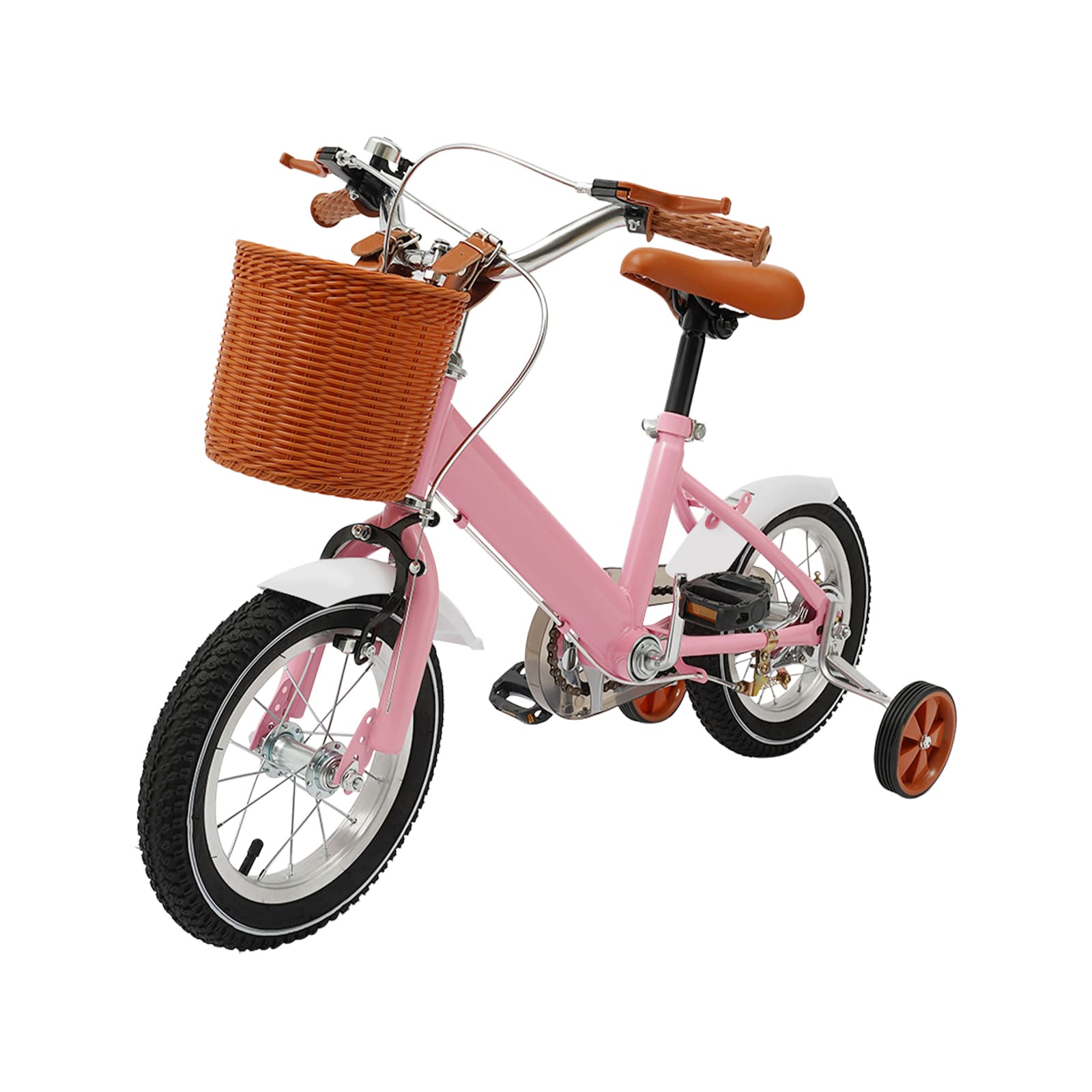 12 Inch Kids Bike, Balance and Pedal Learning Bike, 2-4 Years Old/80-110cm (Pink)
