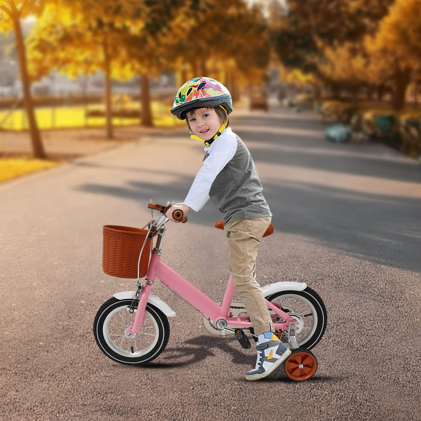12 Inch Kids Bike, Balance and Pedal Learning Bike, 2-4 Years Old/80-110cm (Pink) 12 Inch Kids Bike, Balance and Pedal Learning Bike, 2-4 Years Old/80-110cm (Pink)