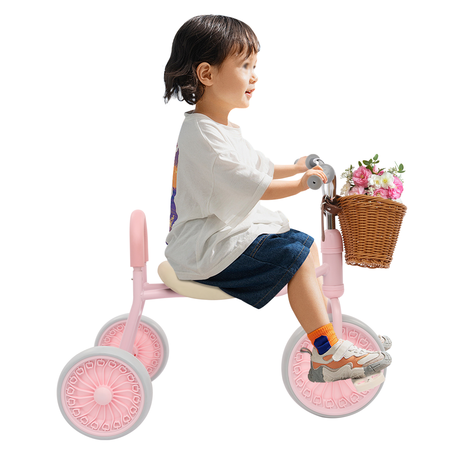 Children Tricycle, Children Tricycle with Pedals, Children Tricycle for 2-6 Years Old, Pink Children Tricycle, Children Tricycle with Pedals, Children Tricycle for 2-6 Years Old, Pink