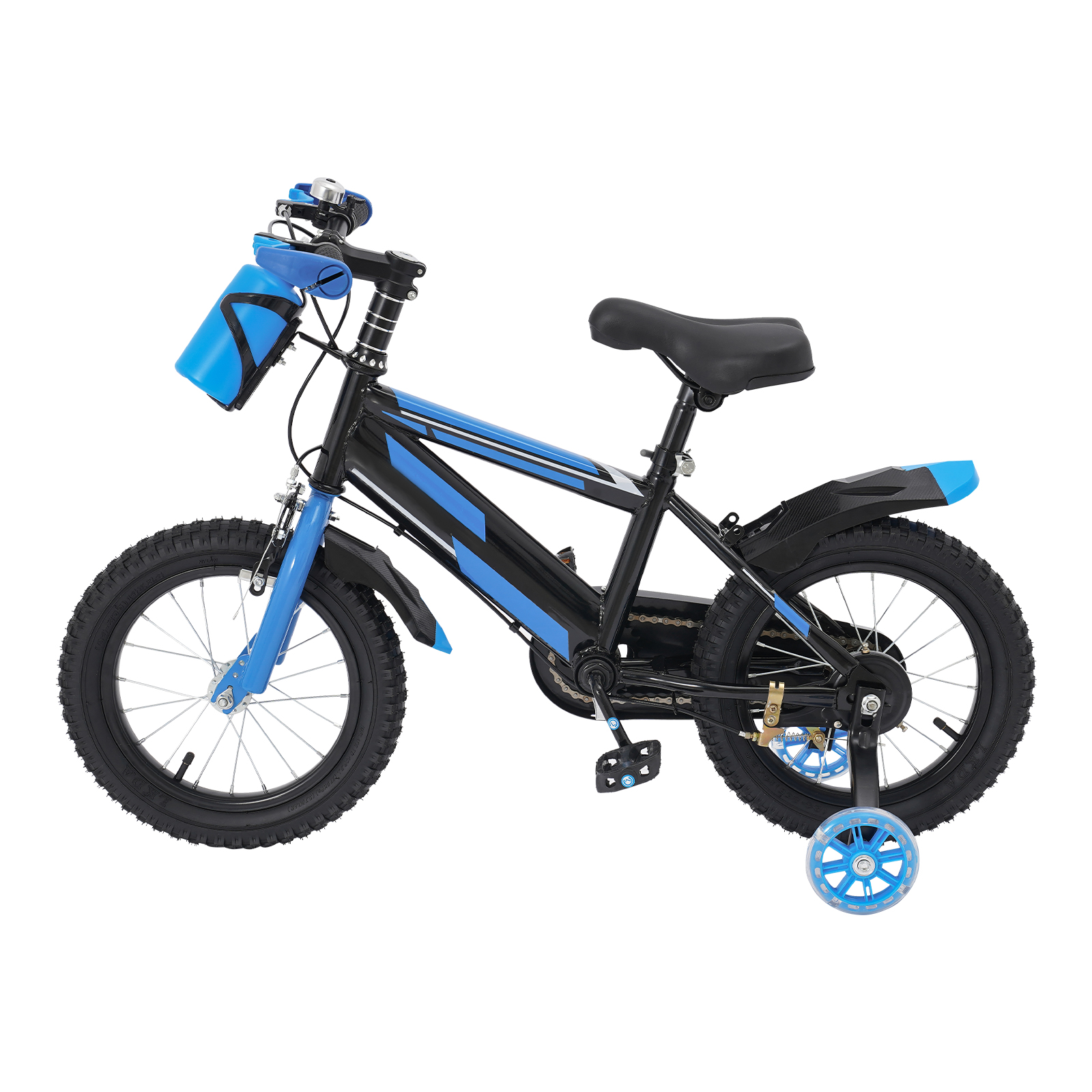 14 Inch Children's Bicycle for Children who are 3.12-3.77ft in Height, Aged from 3-7 Years Old, and within 132 lbs in Weight - Blue