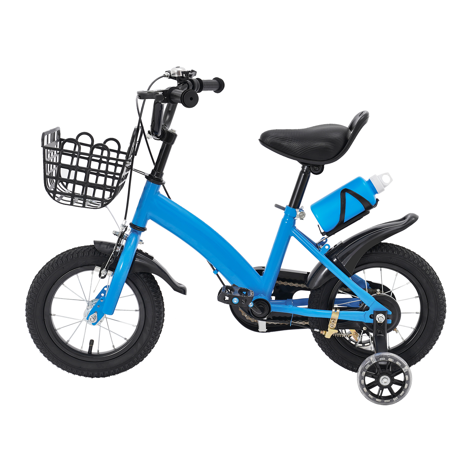 12 Inch Children's Bicycle for Children who are 31.5-41.34" in Height and Aged from 2-5 Years Old to Ride on Various Roads - Blue