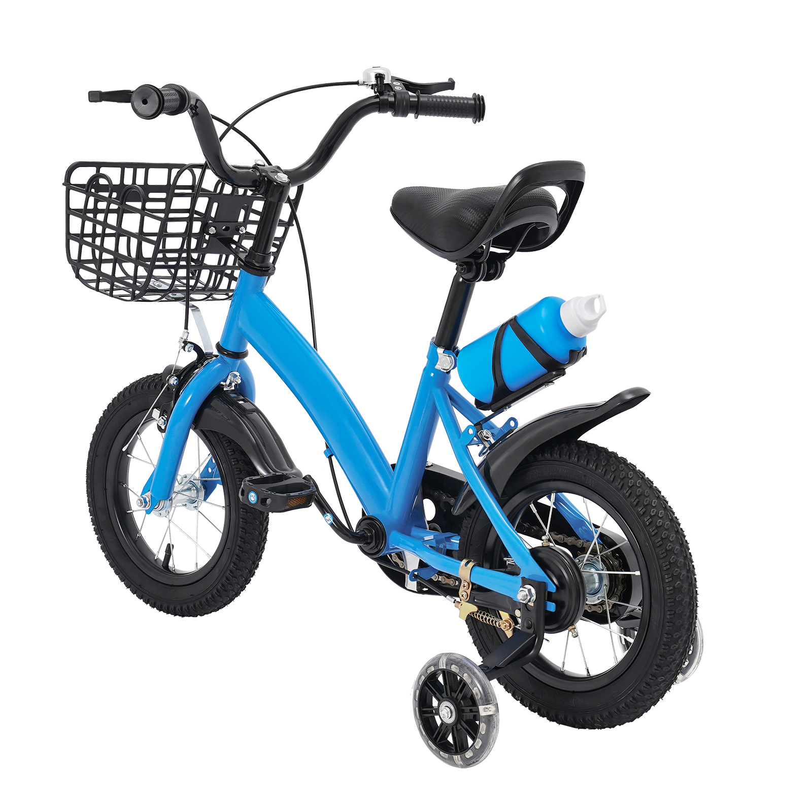 12 Inch Children's Bicycle for Children who are 31.5-41.34" in Height and Aged from 2-5 Years Old to Ride on Various Roads - Blue