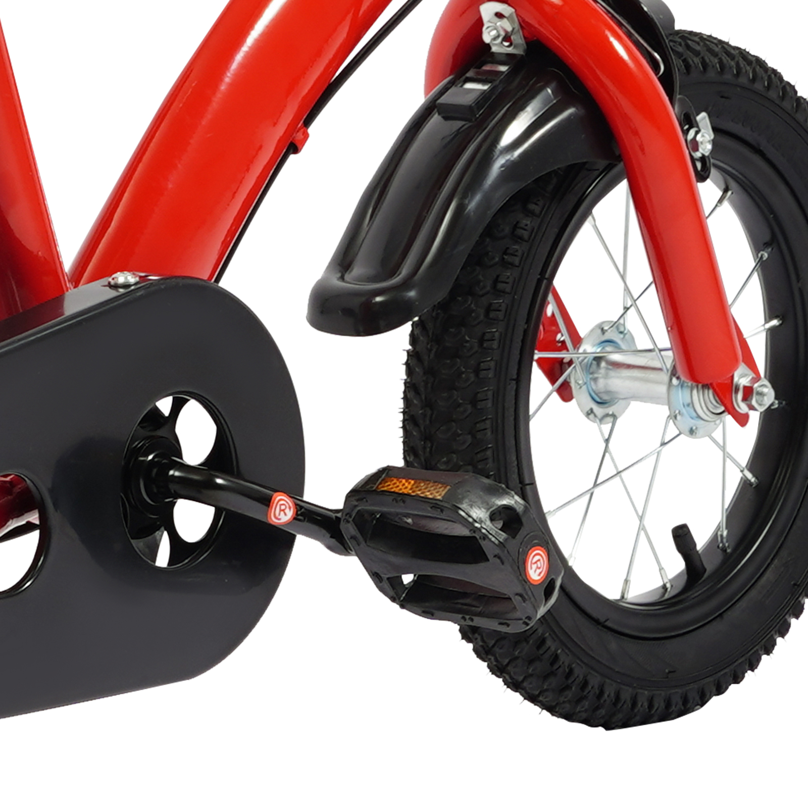 12 Inch Children's Bicycle for Children who are 31.5-41.34" in Height and Aged from 2-5 Years Old to Ride on Various Roads - Red