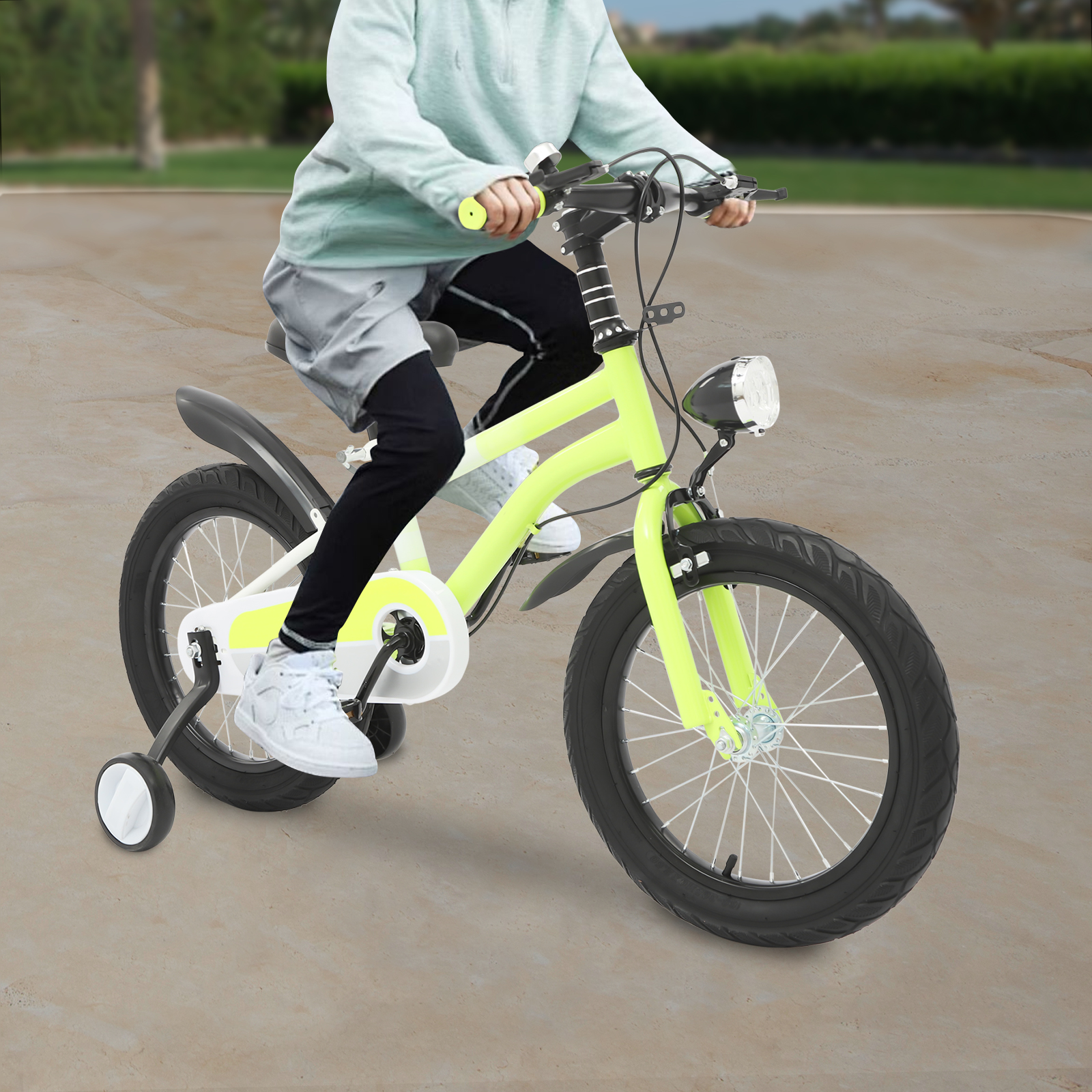 16 Inch Children's Bicycle for Children for Children who are 41.34-53.15" in Height and Aged from 5-8 Years Old - Yellow