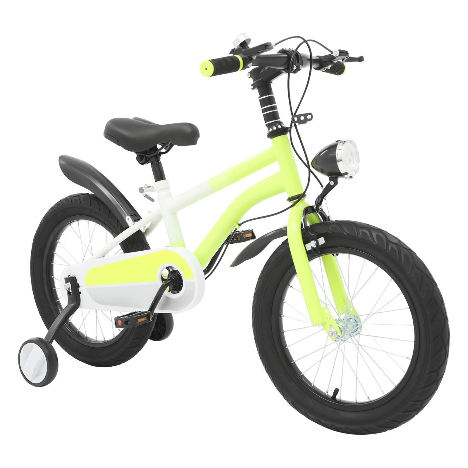 16 Inch Children's Bicycle for Children for Children who are 41.34-53.15" in Height and Aged from 5-8 Years Old - Yellow