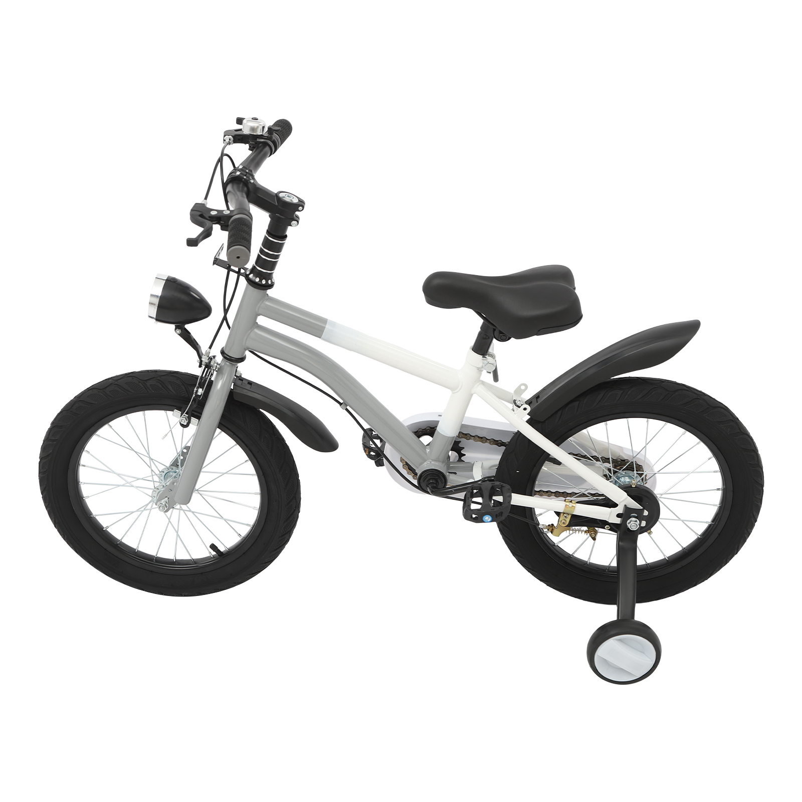 16 Inch Children's Bicycle for Children for Children who are 41.34-53.15" in Height and Aged from 5-8 Years Old - Gray