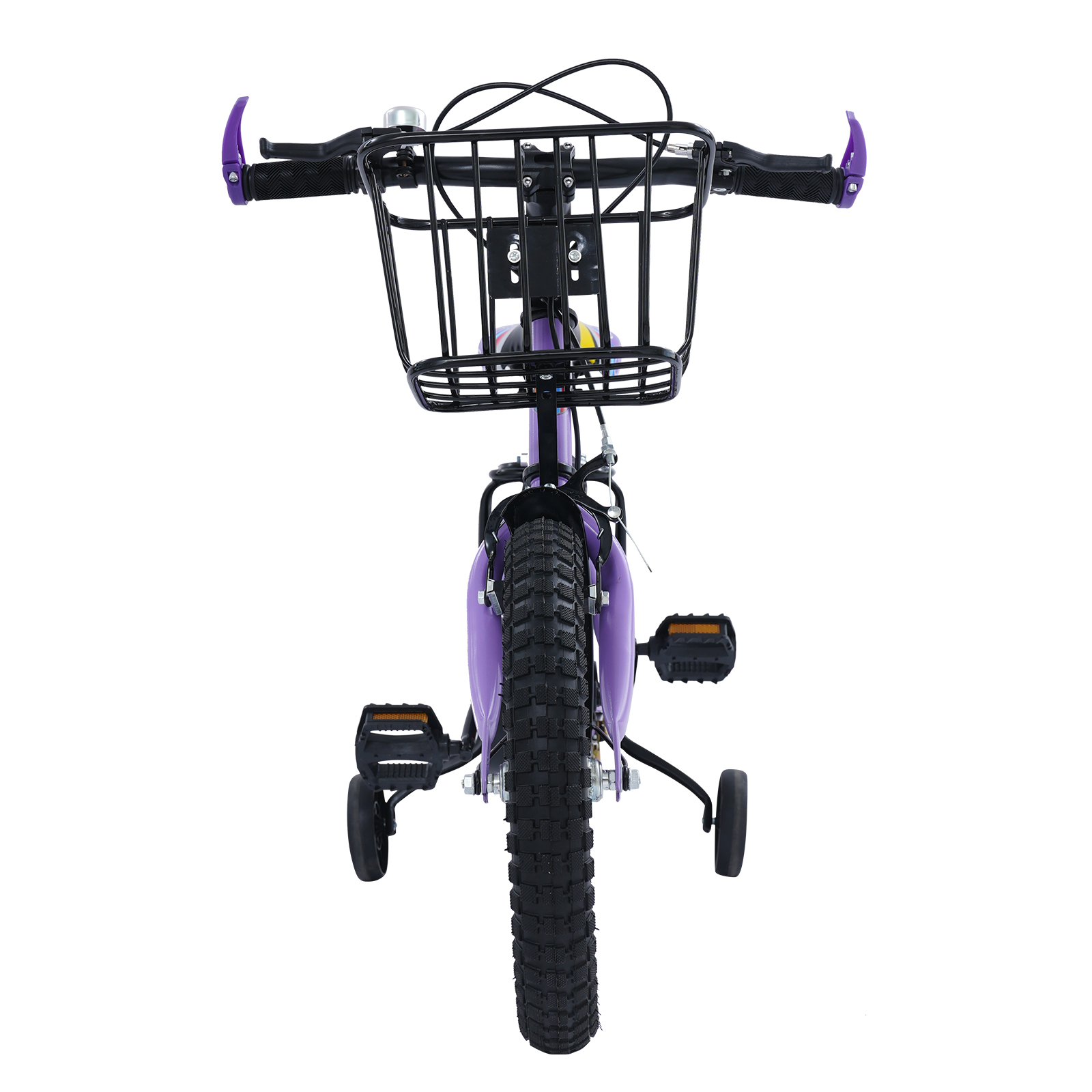 14in Children's Bicycle, Kids' Bike Rear Seat with Cargo Rail, Children's Bicycle with Basket for 3-6 Year Old - Purple 14in Children's Bicycle, Kids' Bike Rear Seat with Cargo Rail, Children's Bicycle with Basket for 3-6 Year Old - Purple