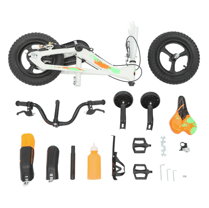 12 Inch Kids Bike, Beginner Training Bike with Rear Water Bottle, Suitable for 2-5 Years Old, White 12 Inch Kids Bike, Beginner Training Bike with Rear Water Bottle, Suitable for 2-5 Years Old, White