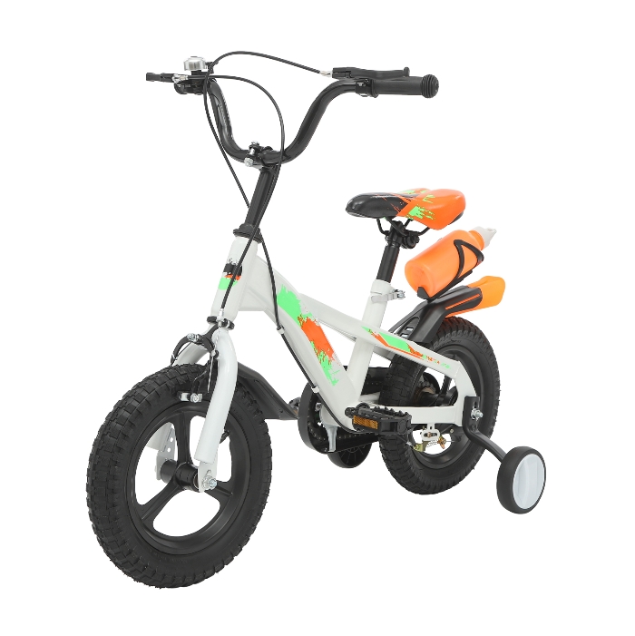 12 Inch Kids Bike, Beginner Training Bike with Rear Water Bottle, Suitable for 2-5 Years Old, White