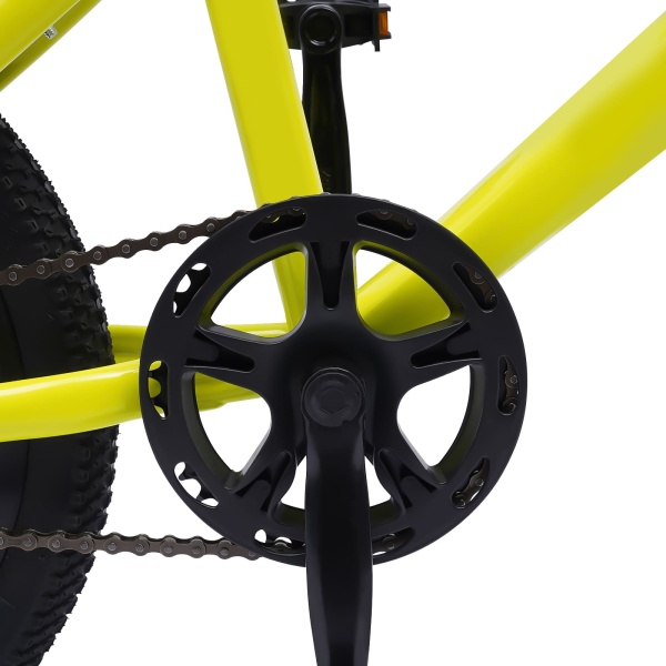 18 Inch Kids Girls Boys Bike Children's Bicycle 18" Wheel Mountain Bike 1 Speed Yellow Boys Girls Freestyle BMX Bicycle