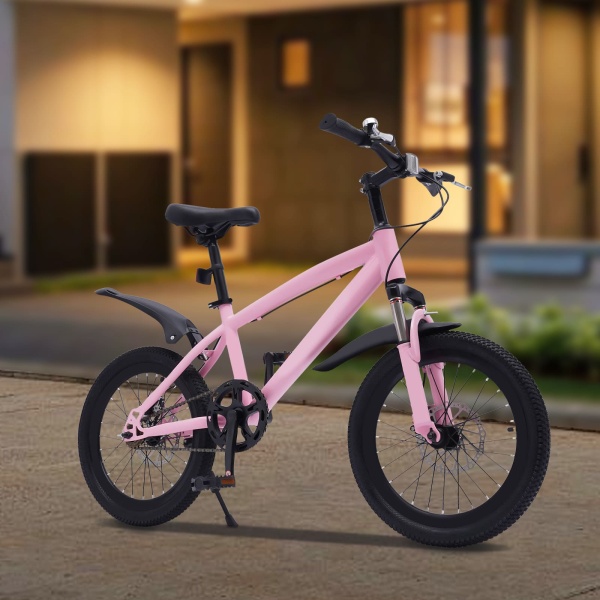 18 Inch Kids Girls Boys Bike Children's Bicycle 18" Wheel Mountain Bike 1 Speed Pink