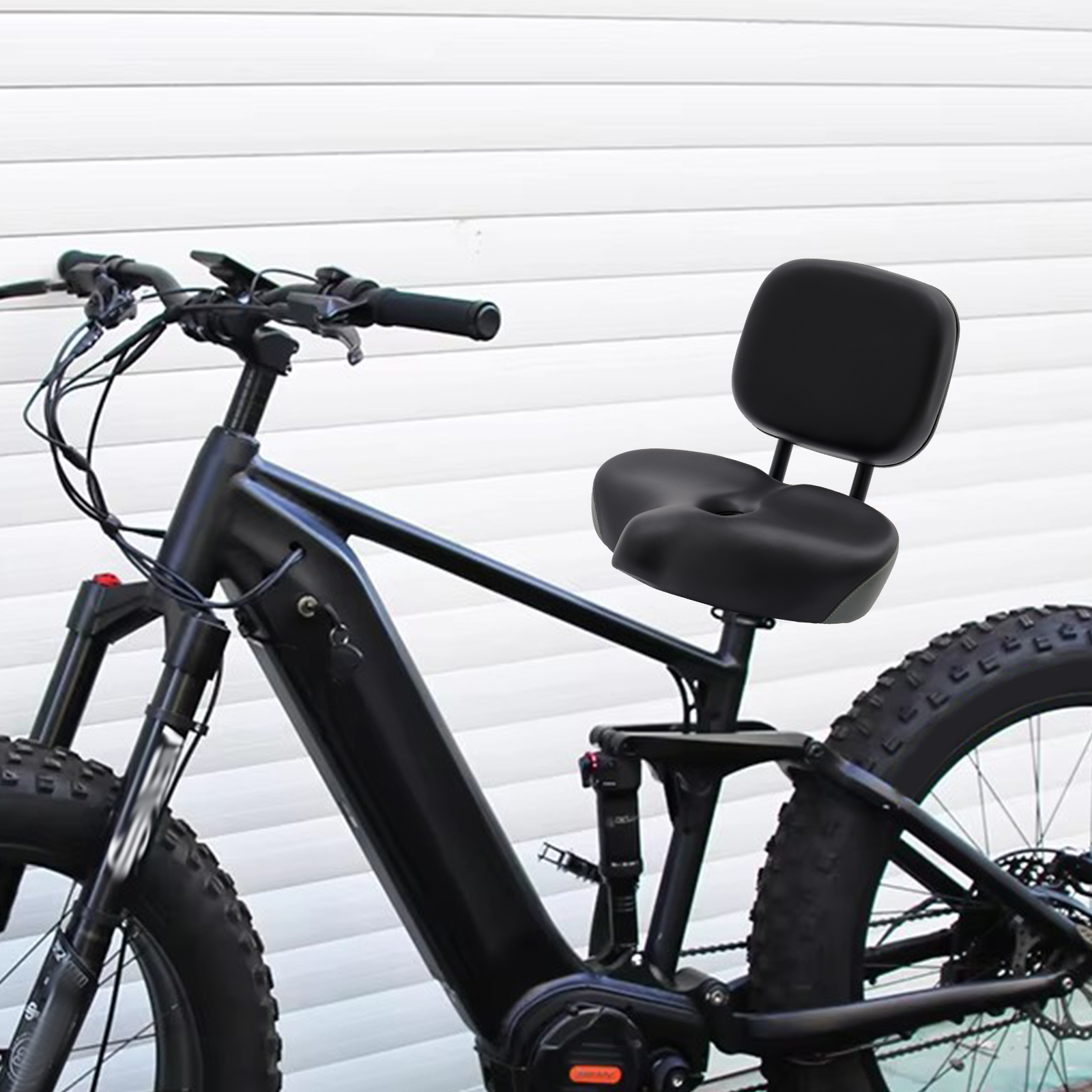 Tricycle Seat with Backrest, Extra Wide Bike Seat with Back Support, Comfortable Bike Seat Cushion - Black Gray Tricycle Seat with Backrest, Extra Wide Bike Seat with Back Support, Comfortable Bike Seat Cushion - Black Gray