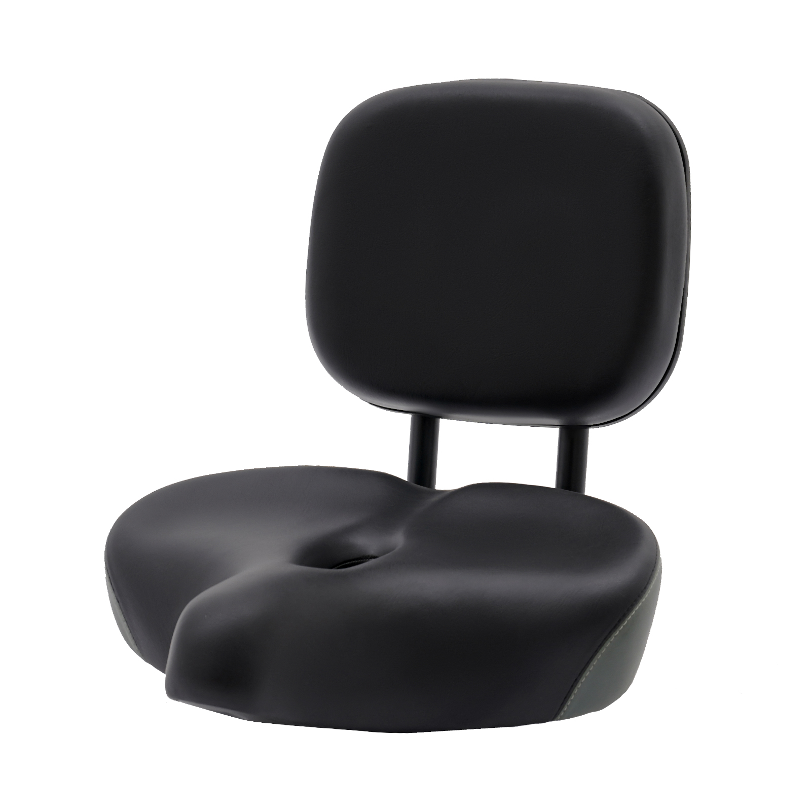 Tricycle Seat with Backrest, Extra Wide Bike Seat with Back Support, Comfortable Bike Seat Cushion - Black Gray