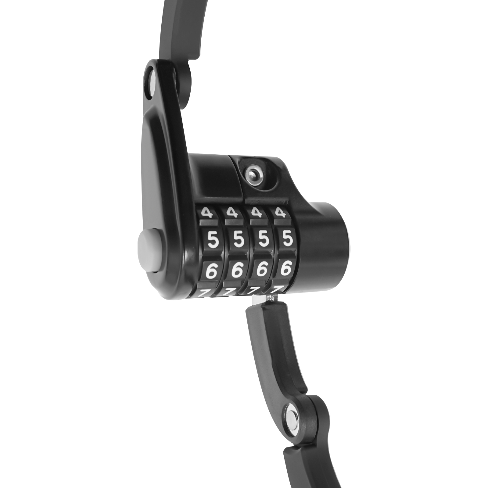 Foldable bike lock, 4-digit bike lock, for bicycles, motorcycles, doors, etc., Black Foldable bike lock, 4-digit bike lock, for bicycles, motorcycles, doors, etc., Black