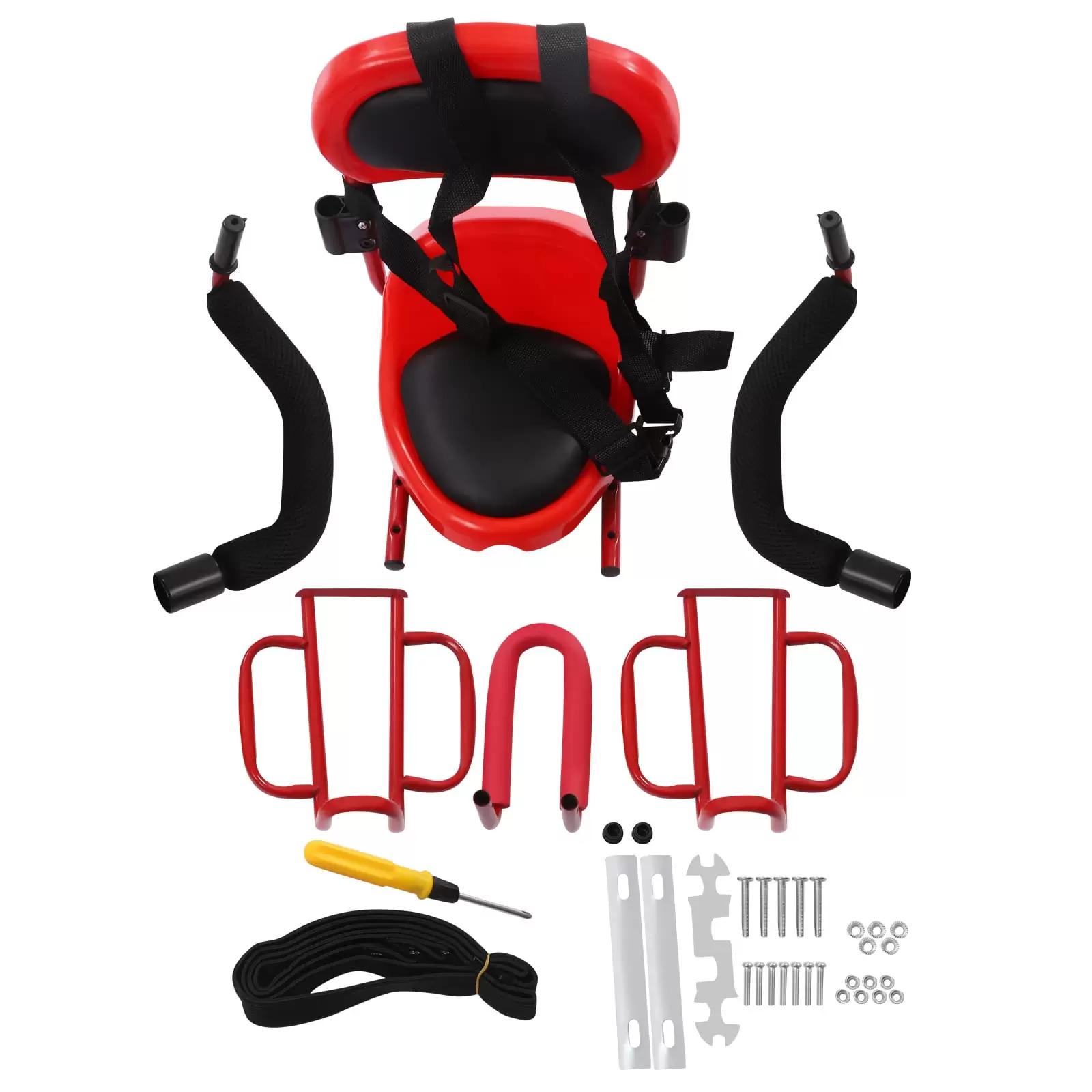 Child Bike Seat for Children up to 6 Years, Child Bike Seat for Luggage Carrier, Easy Mount - Red Child Bike Seat for Children up to 6 Years, Child Bike Seat for Luggage Carrier, Easy Mount - Red