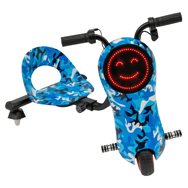 Tricycle with Electric Motor, Electric Drift Scooter for Kids, Drift Tricycle Scooter (Camouflage Blue) Tricycle with Electric Motor, Electric Drift Scooter for Kids, Drift Tricycle Scooter (Camouflage Blue)