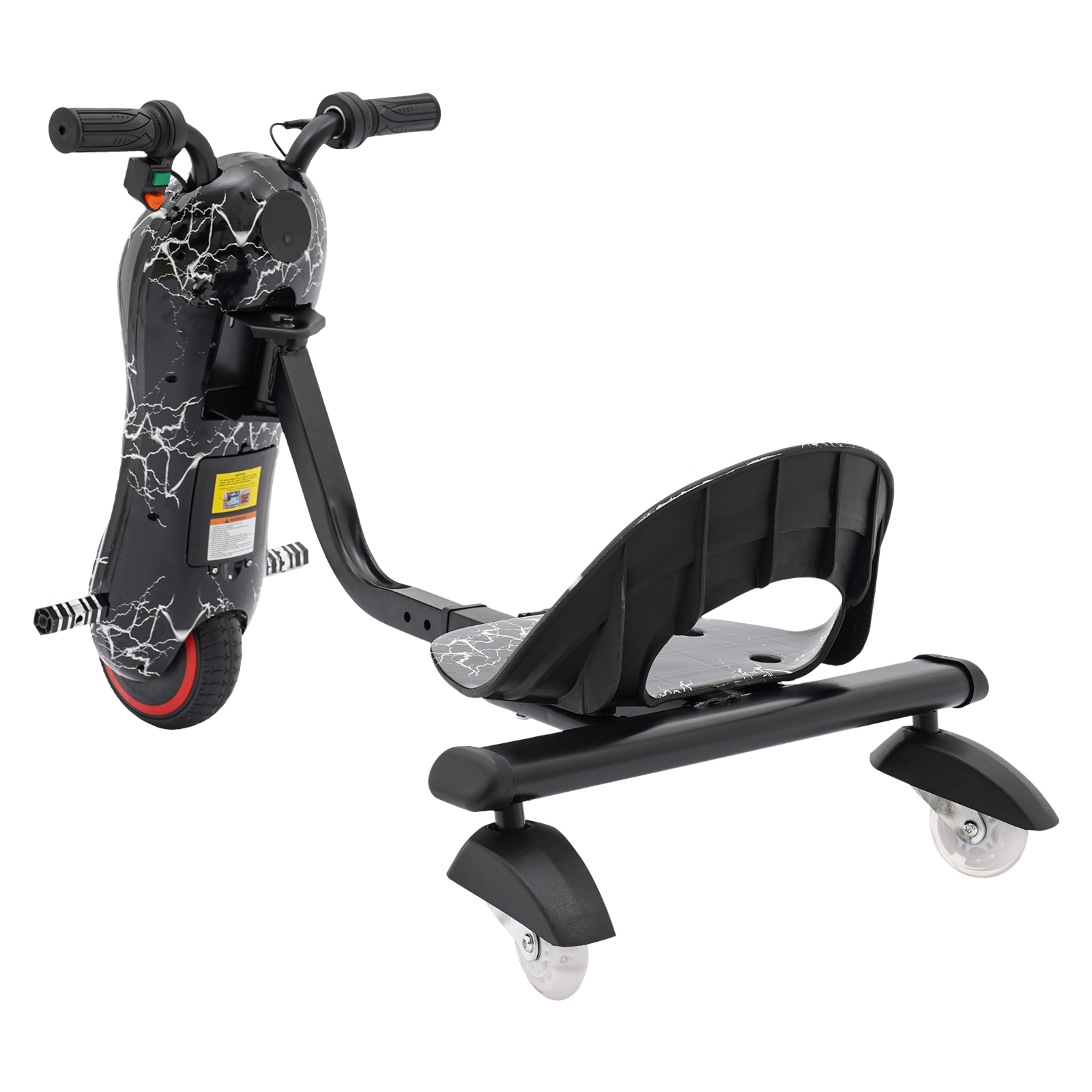 Electric motor tricycle, 82-92*43*53cm electric drift scooter for kids, drift tricycle scooter, Black Electric motor tricycle, 82-92*43*53cm electric drift scooter for kids, drift tricycle scooter, Black