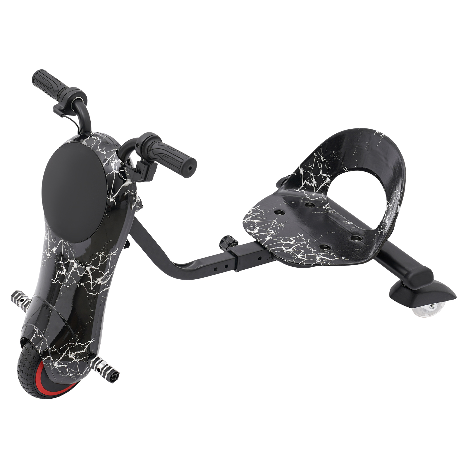 Electric motor tricycle, 82-92*43*53cm electric drift scooter for kids, drift tricycle scooter, Black