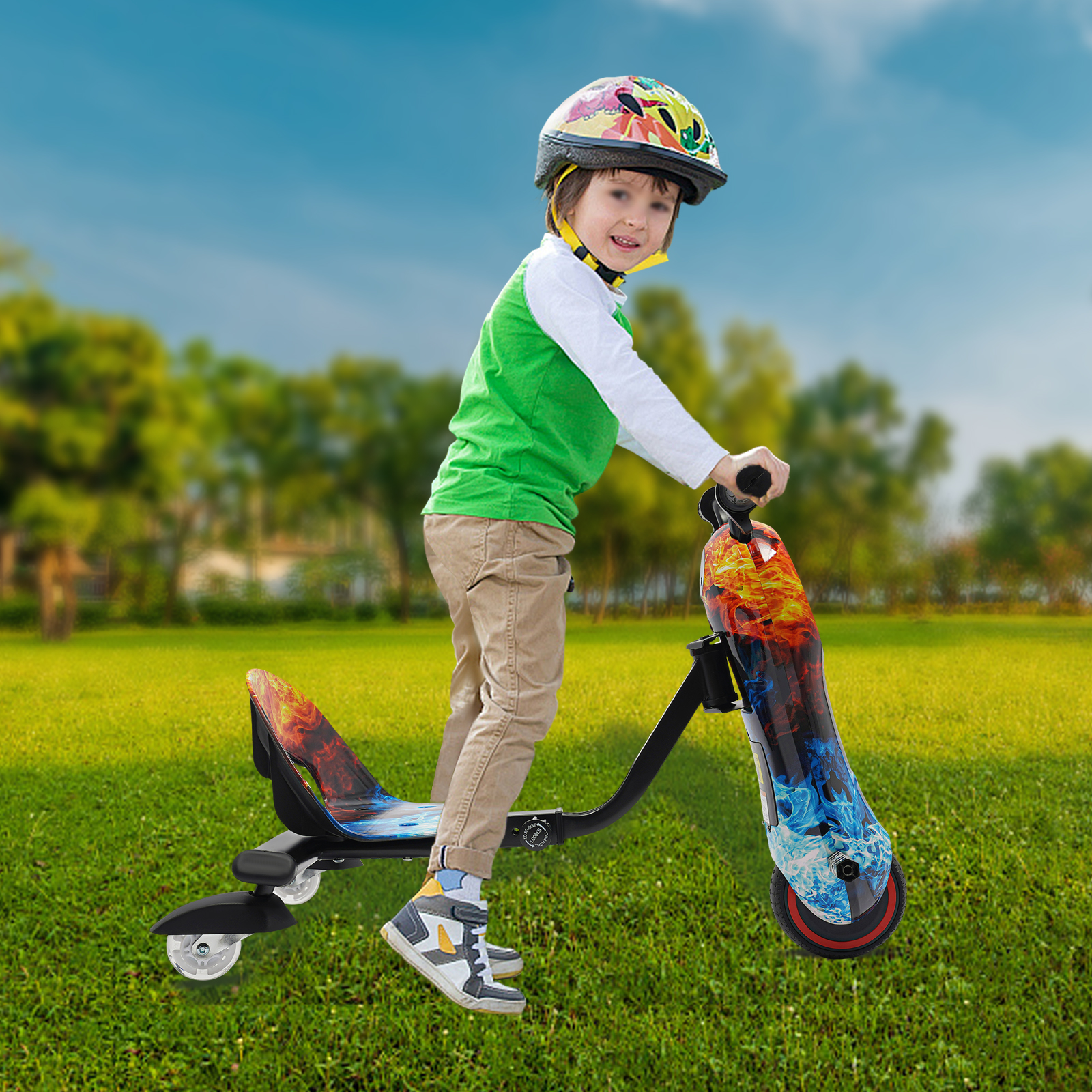 Electric motor tricycle,kids electric drift scooter,82-92*43*53cm ice and fire drift tricycle scooter Electric motor tricycle,kids electric drift scooter,82-92*43*53cm ice and fire drift tricycle scooter