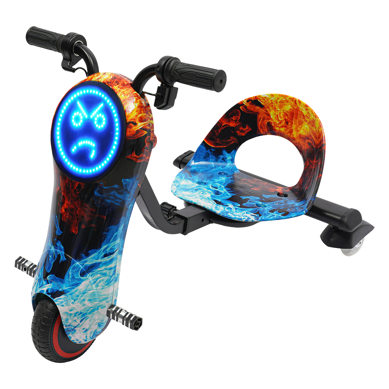 Electric motor tricycle,kids electric drift scooter,82-92*43*53cm ice and fire drift tricycle scooter