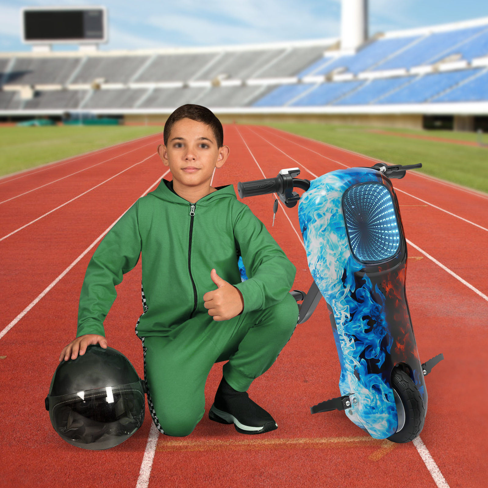 Children's electric scooter, 3 speed children's electric scooter, children's electric tricycle