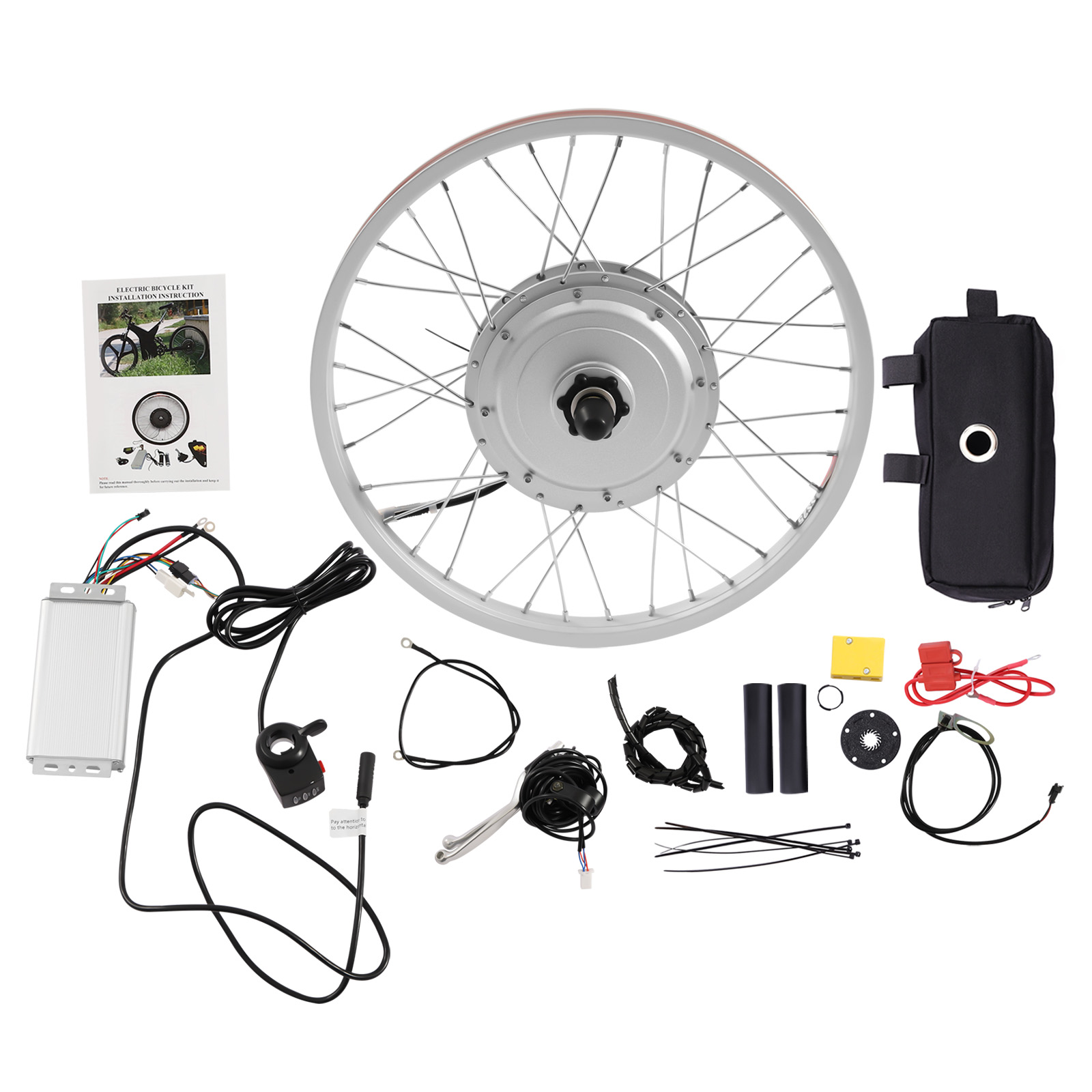 20 Inch Front Wheel Electric Bicycle Motor Kit 20 Inch Electric Bike  Upgrade Kit DIY 20