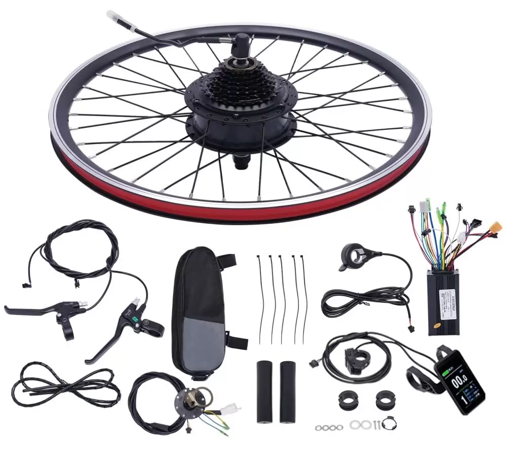 24 inch LCD E Bike Electric Bicycle Motor Conversion Kit Front/Rear 36V 500W Electric Bike Conversion Kit