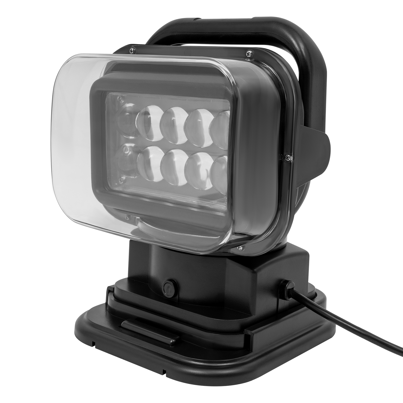Wireless Remote Control Rotating Searchlight - Black