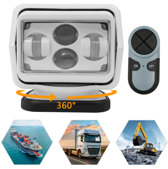 60WLED searchlight, radio remote control work light, LED work light, white 60WLED searchlight, radio remote control work light, LED work light, white