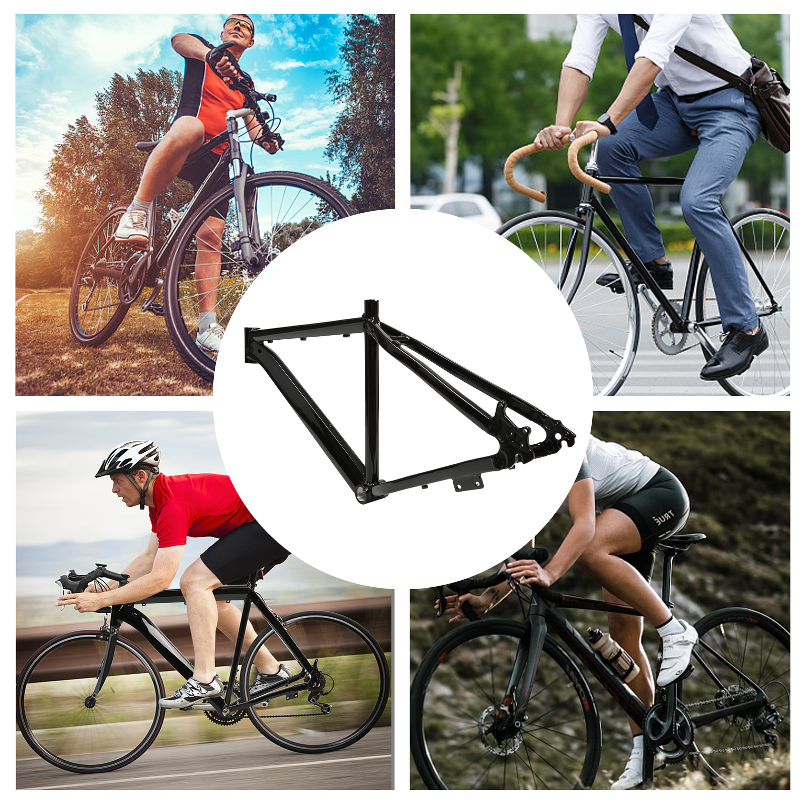 26 Inch Aluminum Frame Carbon Fiber Frame Mountain Bike Frame Disc Frame For Mountain Bicycles With 26-inch Wheels Black