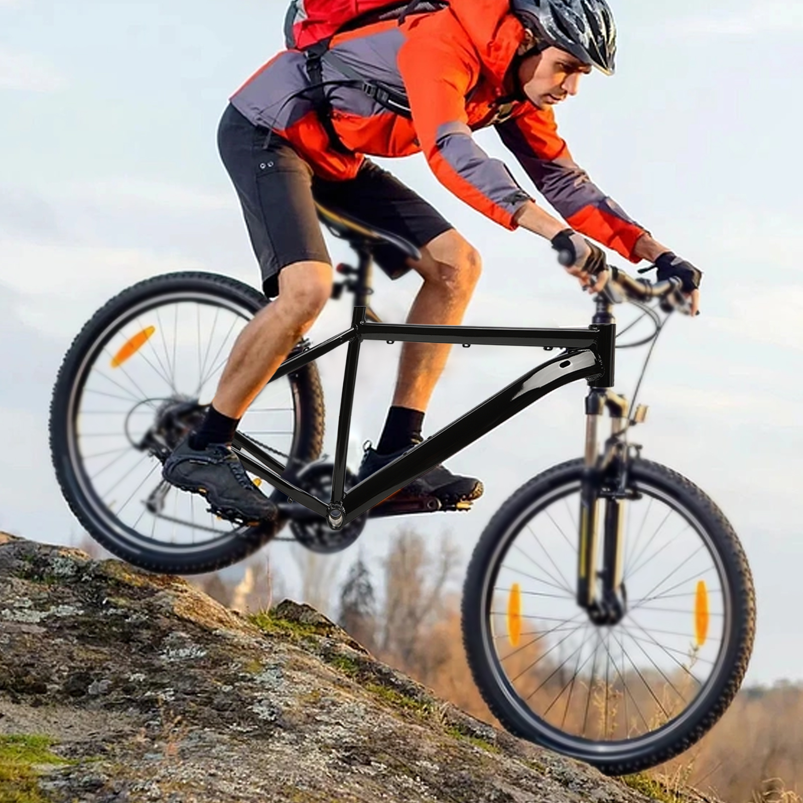 26 Inch Aluminum Frame Carbon Fiber Frame Mountain Bike Frame Disc Frame For Mountain Bicycles With 26-inch Wheels Black 26 Inch Aluminum Frame Carbon Fiber Frame Mountain Bike Frame Disc Frame For Mountain Bicycles With 26-inch Wheels Black