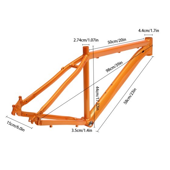 26 Inch Bicycle Frame, Mountain Bike Frame, Light - Fixed Gear Bicycle Aluminum Frame and Fork