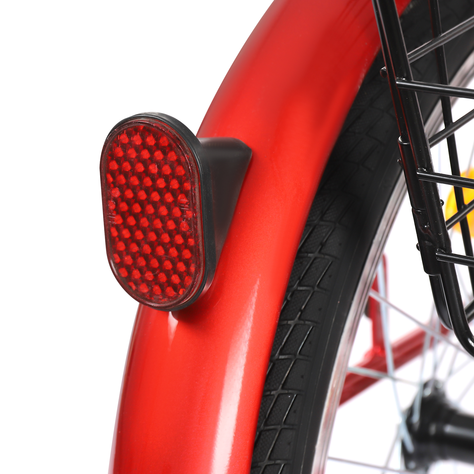 20in Tricycle Bike Rust-resistant Adult Tricycle 3 Wheel Bike with Anti-skid Tires Mudguard for Towns Beaches Red 20in Tricycle Bike Rust-resistant Adult Tricycle 3 Wheel Bike with Anti-skid Tires Mudguard for Towns Beaches Red