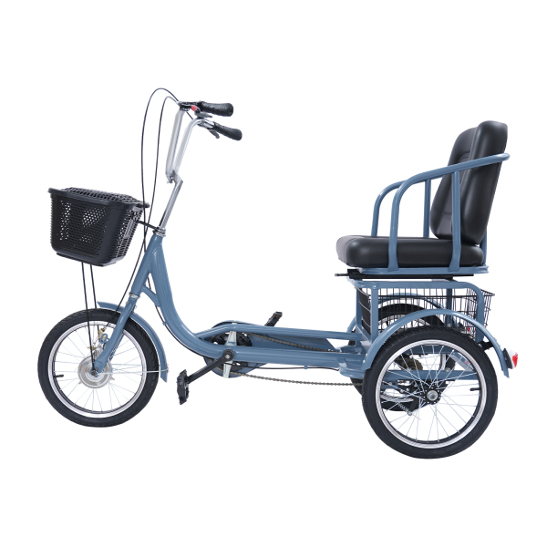 Adult Tricycle, 3 Wheel Bikes for Seniors, Tricycle with Comfortable Seat - Single Seat Blue