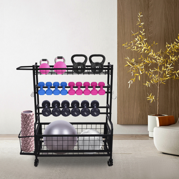 Dumbbell Rack, Home Gym Dumbbell Rack, Dumbbell Rack with Wheels Black Dumbbell Rack, Home Gym Dumbbell Rack, Dumbbell Rack with Wheels Black
