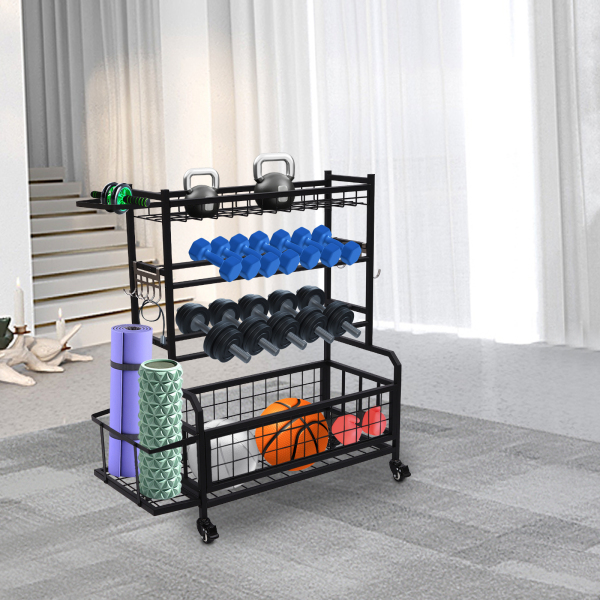 Dumbbell Rack, Home Gym Dumbbell Rack, Dumbbell Rack with Wheels Black Dumbbell Rack, Home Gym Dumbbell Rack, Dumbbell Rack with Wheels Black